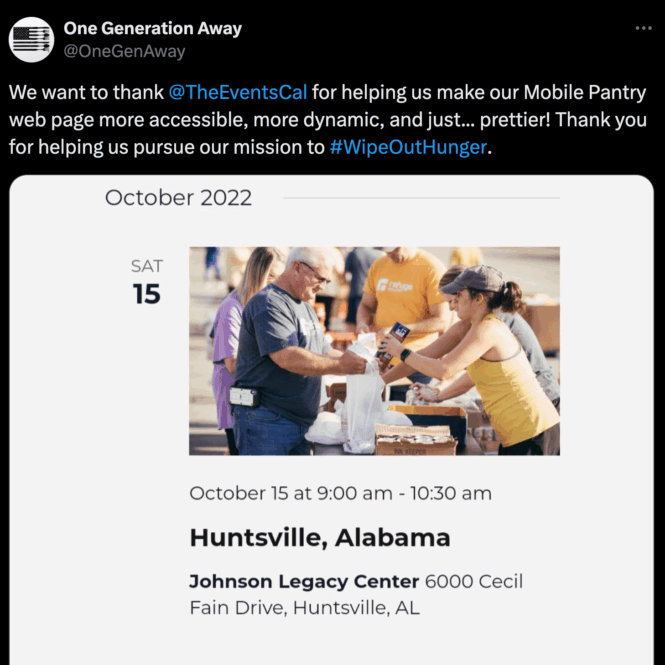 X post from One Generation Away